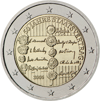 2 euros commemorative coin Austria State Treaty 2005