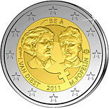 2 euros commemorative coin Belgium International Women's Day 2011