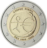 2 euros commemorative coin Cyprus EMU 2009