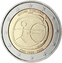 2 euros commemorative coin Finland EMU 2009