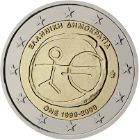 2 euros commemorative coin Greece EMU 2009