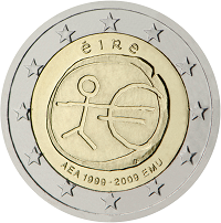 2 euros commemorative coin Ireland EMU 2009