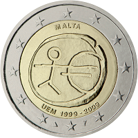 2 euros commemorative coin Malta EMU 2009