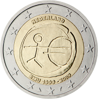 2 euros commemorative coin Netherlands EMU 2009