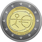 2 euros commemorative coin Portugal EMU 2009