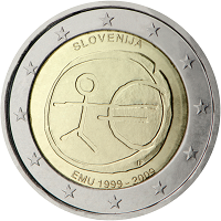 2 euros commemorative coin Slovenia EMU 2009