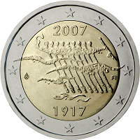 2 euros commemorative coin Finland's Independence 2007