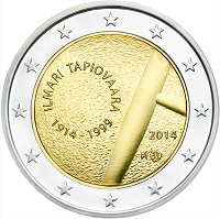 2 euros commemorative coin Finland Ilmari Tapiovaara & Art of Interior Design 2014