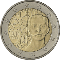 2 euros commemorative coin France Pierre de Coubertin 2013