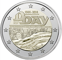 2 euros commemorative coin France 70th Anniversary of the D-Day 2014