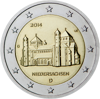 2 euros commemorative coin Germany St. Michael zu Hildesheim 2014