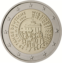 2 euros commemorative coin Germany 25 Jahre Deutsche Einheit 2015