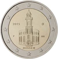 2 euros commemorative coin Germany Hessen Paulskirche 2015