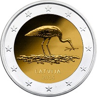 2 euros commemorative coin Latvia Black Stark Protection 2015