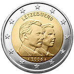 2 euros commemorative coin Luxembourg Hereditary Grand Duke Guillaume 2006