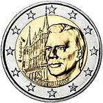 2 euros commemorative coin Luxembourg Grand Ducal Palace 2007