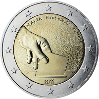 2 euros commemorative coin Malta First election of representatives 2011