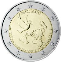 2 euros commemorative coin Monaco United Nations Membership 2013