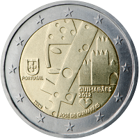 2 euros commemorative coin Portugal Guimaraes 2012