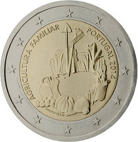 2 euros commemorative coin Portugal International Year of Family Farming 2014