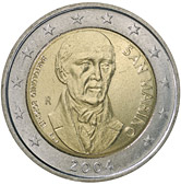 2 euros commemorative coin San Marino Bartolomeo Borghesi 2004