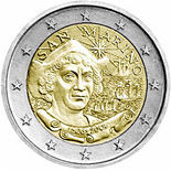 2 euros commemorative coin San Marino Christopher Columbus 2006