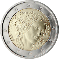 2 euros commemorative coin San Marino Sandro Botticelli 2010