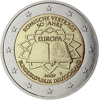 2 euros commemorative coin Germany Treaty of Rome 2007