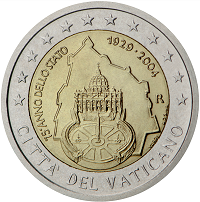 2 euros commemorative coin Vatican Foundation of the Vatican City State 2004