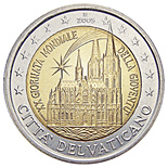 2 euros commemorative coin Vatican 20th World Youth Day in Cologne 2005