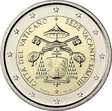 2 euros commemorative coin Vatican Sede Vacante 2013