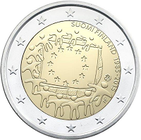 2 euros commemorative coin Finland 30 Years of EU Flag 2015