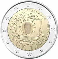 2 euros commemorative coin Luxembourg 30 Years of EU Flag 2015