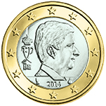 1 euro coin Belgium 2014 series