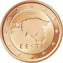 2 cents coin Estonian