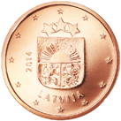 5 cents coin Latvian