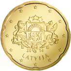 20 cents coin Latvian