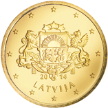 50 cents coin Latvian