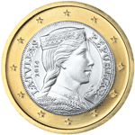 1 euro coin Latvian