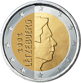 2 euros coin Luxembourg