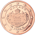 2 cents coin Monaco 2006 series